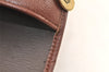 Authentic Christian Dior Vintage Clutch Hand Bag Purse Leather Brown CD 6045K