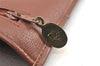 Authentic Christian Dior Vintage Clutch Hand Bag Purse Leather Brown CD 6045K