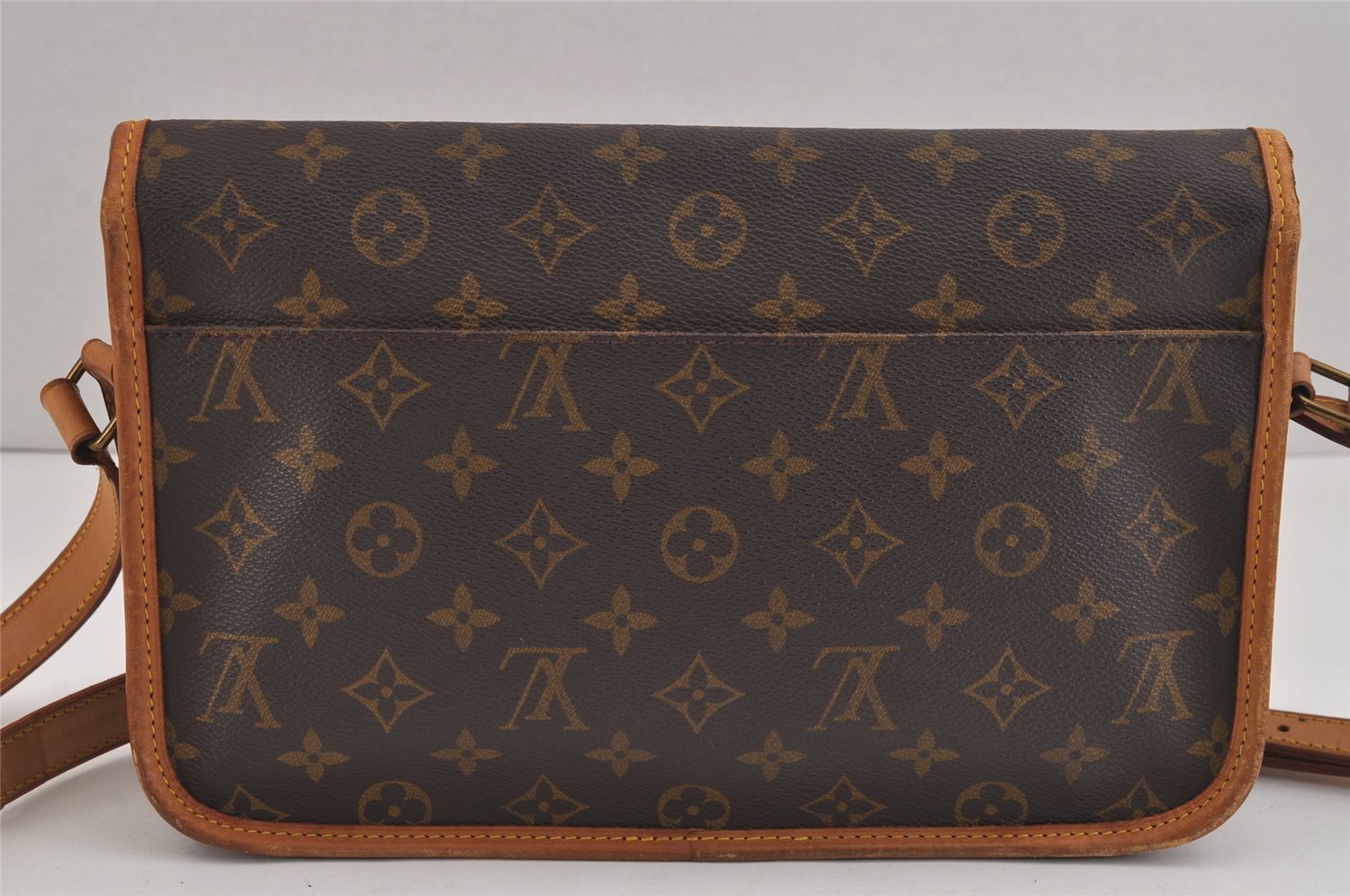 Authentic Louis Vuitton Monogram Gibeciere MM Shoulder Cross Bag M42247 LV 6046J
