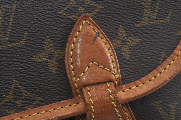 Authentic Louis Vuitton Monogram Gibeciere MM Shoulder Cross Bag M42247 LV 6046J