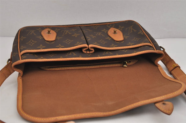 Authentic Louis Vuitton Monogram Gibeciere MM Shoulder Cross Bag M42247 LV 6046J
