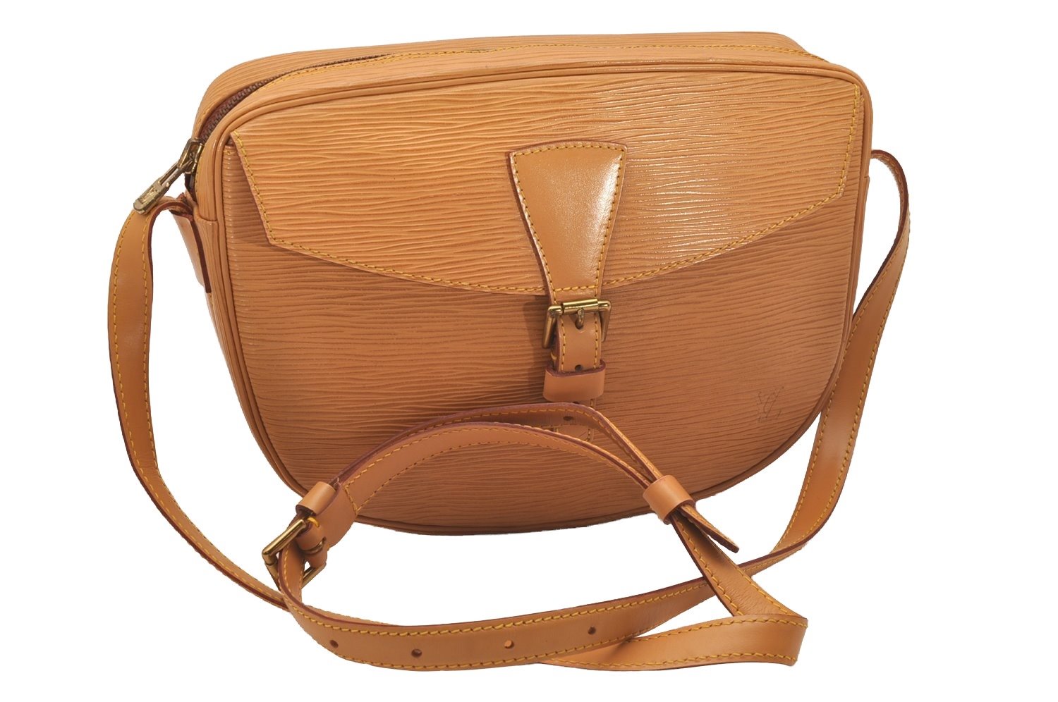 Authentic Louis Vuitton Epi Jeune Fille Shoulder Cross Bag Beige M52156 LV 6047J