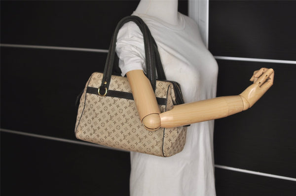 Auth Louis Vuitton Monogram Mini Josephine PM Hand Bag M92215 Khaki Beige 6048I