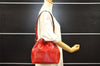 Authentic Louis Vuitton Epi Petit Noe Shoulder Drawstring Bag M44107 Red 6051I