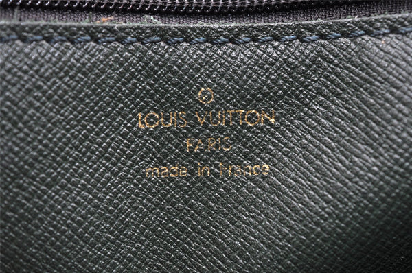 Auth Louis Vuitton Taiga Volga Document case Clutch Bag Green M30204 LV 6053I