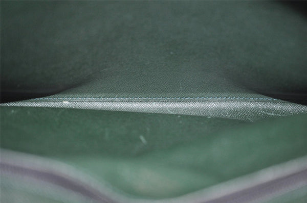 Auth Louis Vuitton Taiga Volga Document case Clutch Bag Green M30204 LV 6053I