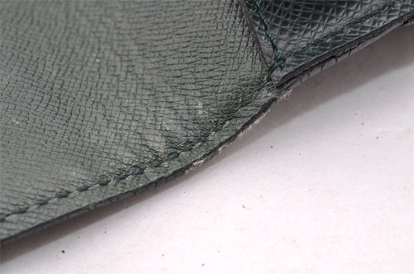 Auth Louis Vuitton Taiga Volga Document case Clutch Bag Green M30204 LV 6053I