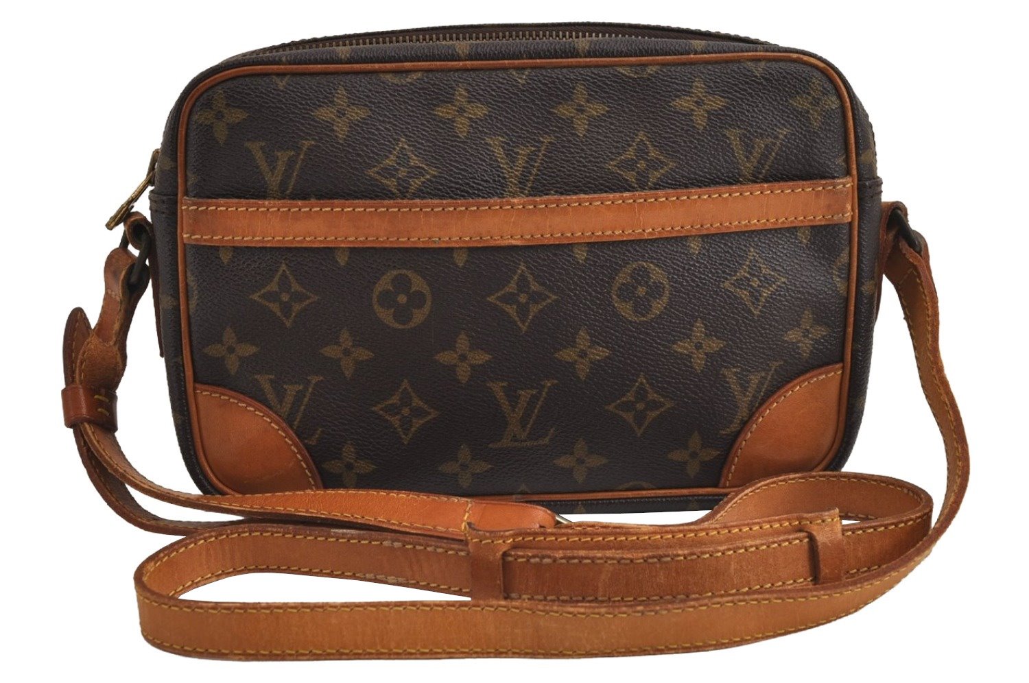 Authentic Louis Vuitton Monogram Trocadero 23 Shoulder Cross Bag M51276 LV 6054J