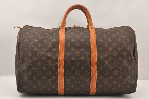 Authentic Louis Vuitton Monogram Keepall 50 Travel Boston Bag M41426 LV 6054K