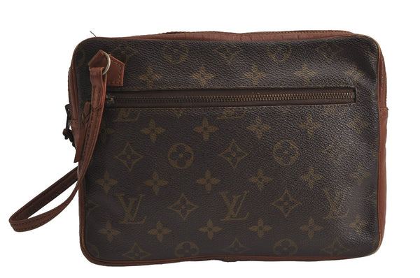 Authentic Louis Vuitton Monogram Pochette Sport Clutch Bag Old Model Junk 6055J