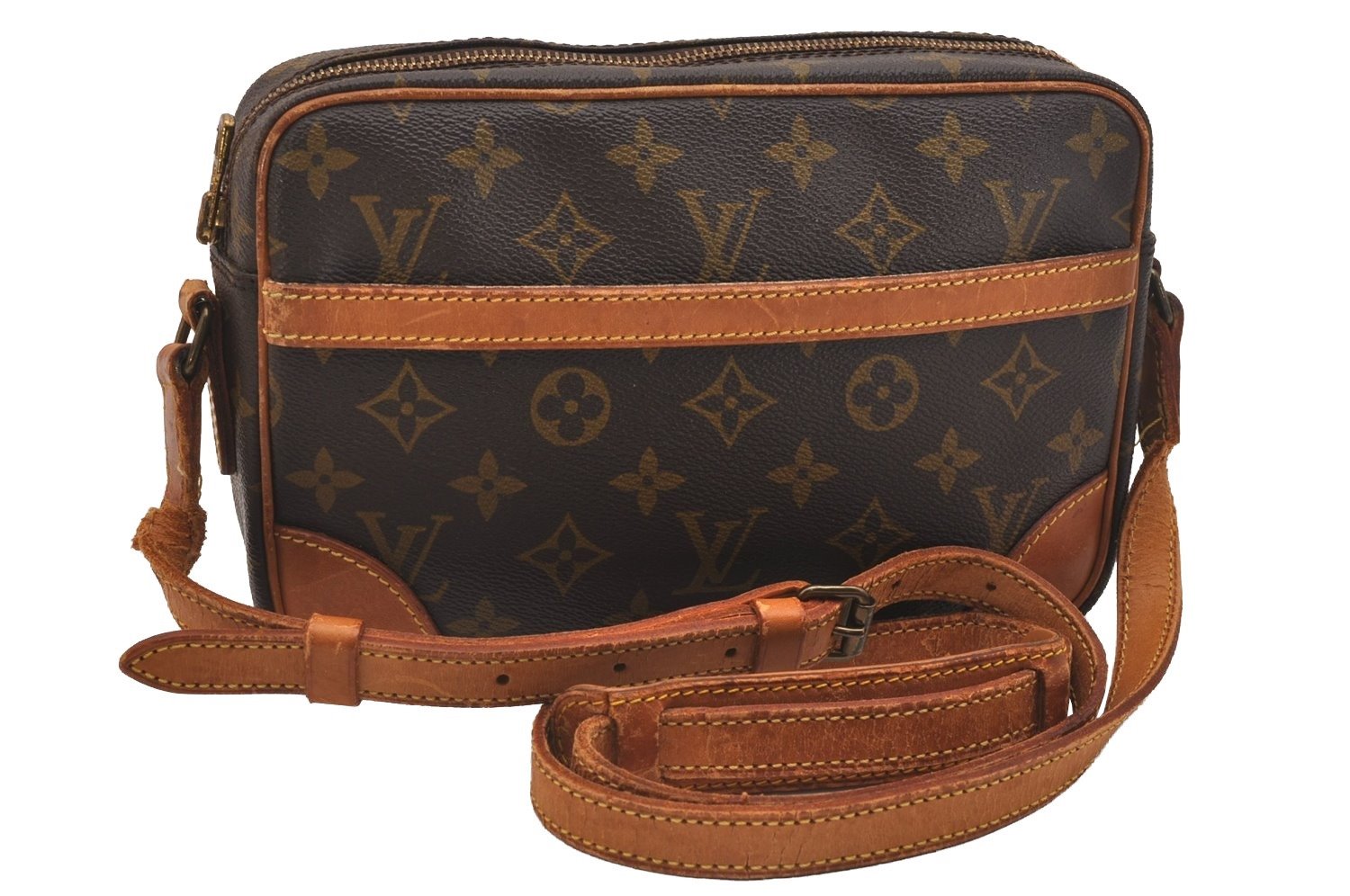 Authentic Louis Vuitton Monogram Trocadero 23 Shoulder Cross Bag M51276 LV 6056J