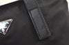 Authentic PRADA Vintage Nylon Tessuto Leather Hand Bag Purse Black 6056K