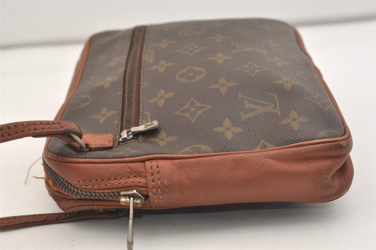 Authentic Louis Vuitton Monogram Pochette Sport Clutch Bag Old Model Junk 6059J
