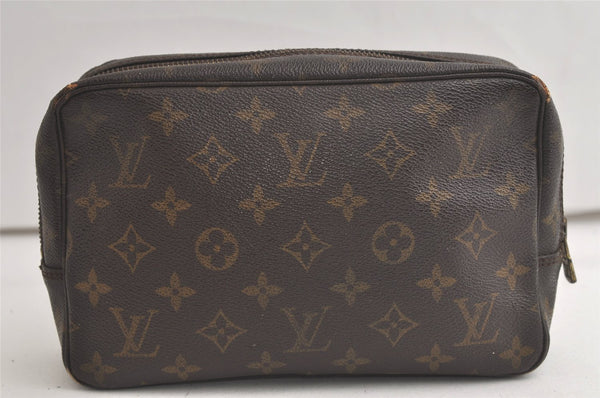 Auth Louis Vuitton Monogram Trousse Toilette 23 Clutch Hand Bag M47524 LV 6060K