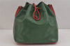 Authentic Louis Vuitton Epi Petit Noe Bi-color Green x Red Drawstring Bag 6061J