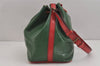 Authentic Louis Vuitton Epi Petit Noe Bi-color Green x Red Drawstring Bag 6061J