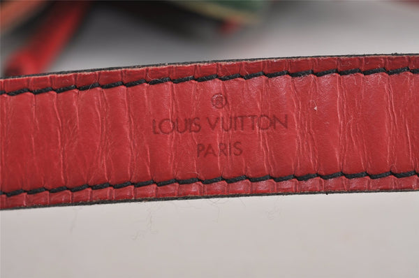 Authentic Louis Vuitton Epi Petit Noe Bi-color Green x Red Drawstring Bag 6061J