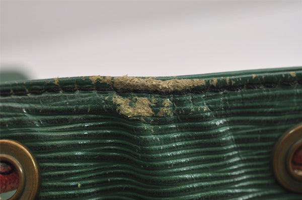 Authentic Louis Vuitton Epi Petit Noe Bi-color Green x Red Drawstring Bag 6061J