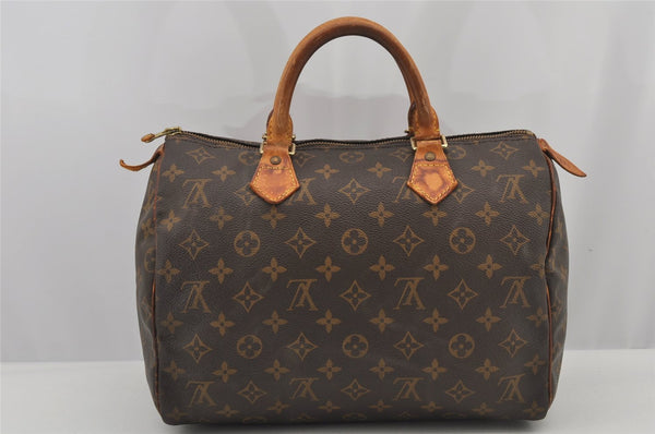 Authentic Louis Vuitton Monogram Speedy 30 Hand Boston Bag M41526 LV 6062J