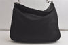 Authentic GUCCI Vintage Bamboo Shoulder Tote Bag Nylon Leather Black 6062K