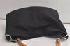 Authentic GUCCI Vintage Bamboo Shoulder Tote Bag Nylon Leather Black 6062K
