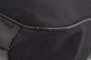Authentic GUCCI Vintage Bamboo Shoulder Tote Bag Nylon Leather Black 6062K