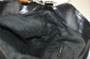 Authentic GUCCI Vintage Bamboo Shoulder Tote Bag Nylon Leather Black 6062K