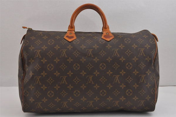 Authentic Louis Vuitton Monogram Speedy 40 Hand Boston Bag M41522 LV 6063J
