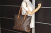 Authentic Louis Vuitton Monogram Cabas Mezzo Shoulder Tote Bag M51151 Junk 6065I