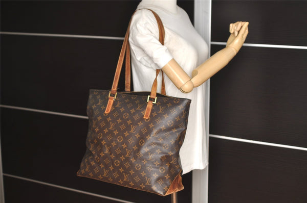 Authentic Louis Vuitton Monogram Cabas Mezzo Shoulder Tote Bag M51151 Junk 6065I