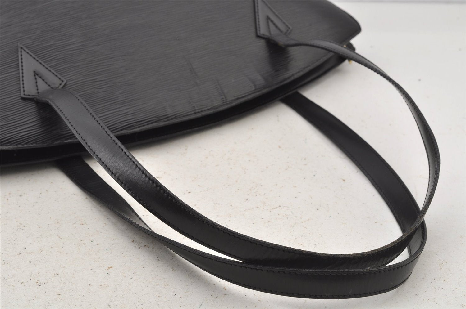 Auth Louis Vuitton Epi Saint Jacques Shopping Shoulder Bag Black M52262 LV 6065J