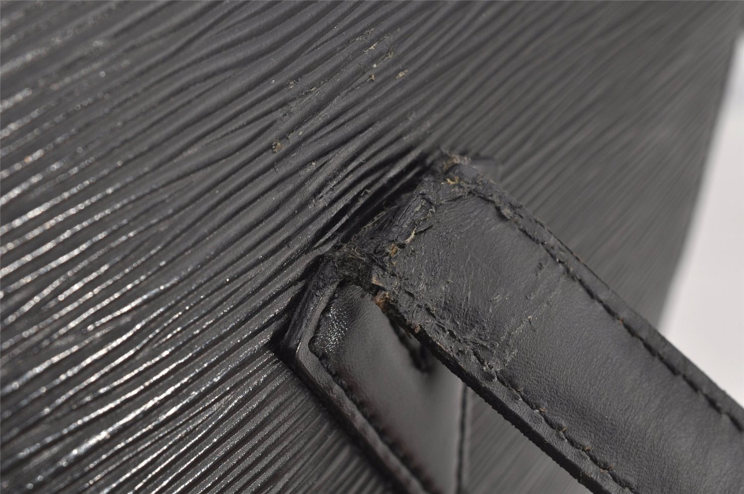 Auth Louis Vuitton Epi Saint Jacques Shopping Shoulder Bag Black M52262 LV 6065J