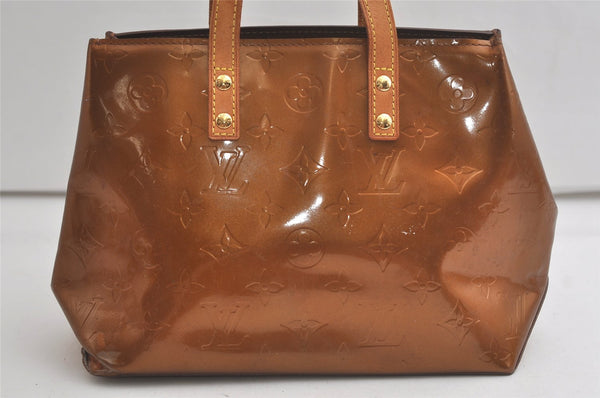 Authentic Louis Vuitton Vernis Reade PM Hand Bag Brown M91146 LV 6065K