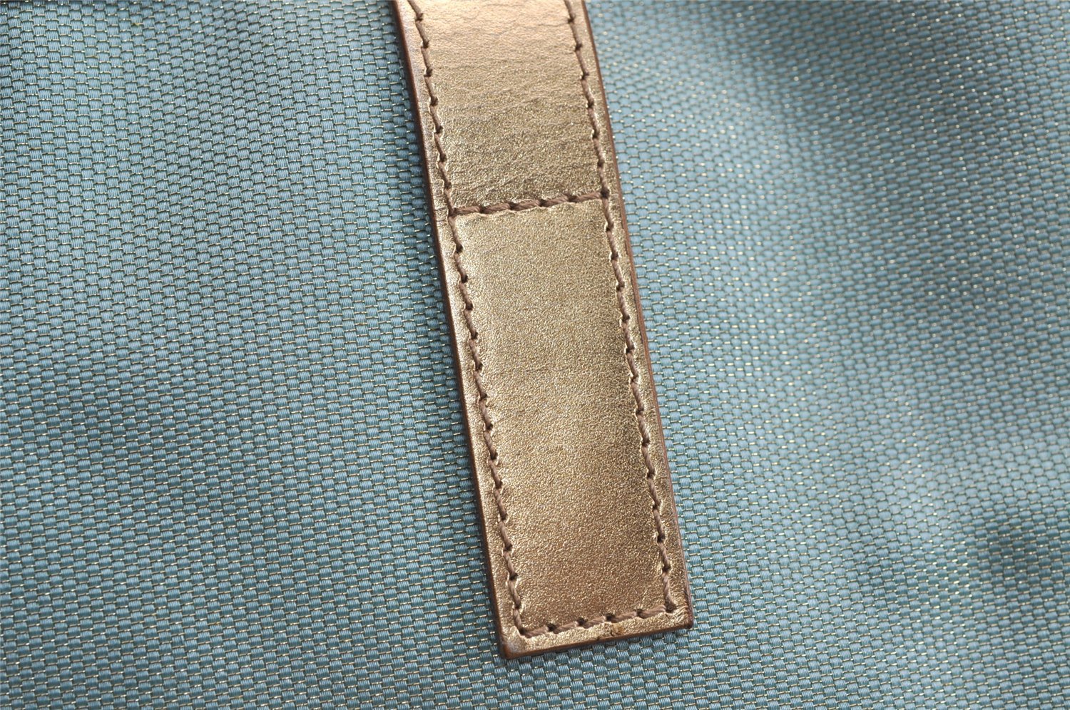 Authentic GUCCI Sherry Line Jackie Shoulder Bag Canvas Leather Light Blue 6067J