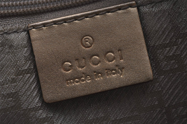 Authentic GUCCI Sherry Line Jackie Shoulder Bag Canvas Leather Light Blue 6067J