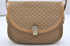 Authentic GUCCI Micro GG Canvas Leather Shoulder Cross Body Bag Brown 6067K