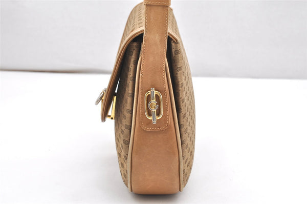 Authentic GUCCI Micro GG Canvas Leather Shoulder Cross Body Bag Brown 6067K