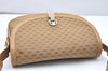 Authentic GUCCI Micro GG Canvas Leather Shoulder Cross Body Bag Brown 6067K