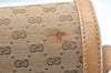 Authentic GUCCI Micro GG Canvas Leather Shoulder Cross Body Bag Brown 6067K