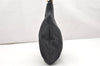 Authentic GUCCI Vintage Bamboo Shoulder Hand Bag Nylon Leather Black 6068K
