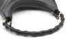 Authentic GUCCI Vintage Bamboo Shoulder Hand Bag Nylon Leather Black 6068K