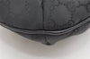 Authentic GUCCI Vintage Bamboo Shoulder Hand Bag Nylon Leather Black 6068K