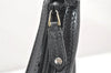 Authentic GUCCI Vintage Bamboo Shoulder Hand Bag Nylon Leather Black 6068K
