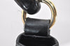 Authentic GUCCI Vintage Bamboo Shoulder Hand Bag Nylon Leather Black 6068K