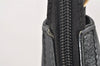 Authentic GUCCI Vintage Bamboo Shoulder Hand Bag Nylon Leather Black 6068K