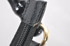 Authentic GUCCI Vintage Bamboo Shoulder Hand Bag Nylon Leather Black 6068K