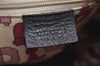 Authentic GUCCI Vintage Bamboo Shoulder Hand Bag Nylon Leather Black 6068K