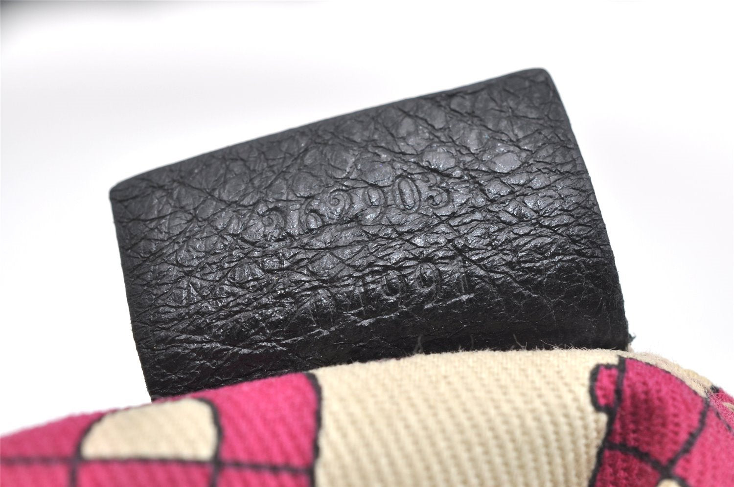 Authentic GUCCI Vintage Bamboo Shoulder Hand Bag Nylon Leather Black 6068K