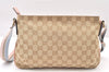 Authentic GUCCI Shoulder Cross Body Bag GG Canvas Leather 189749 Beige 6069K