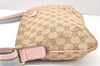 Authentic GUCCI Shoulder Cross Body Bag GG Canvas Leather 189749 Beige 6069K